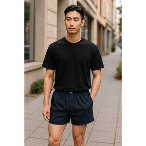 JM Canada Swim Trunks Mens Size 32 Gray Plaid Lined Board Shorts Shorties